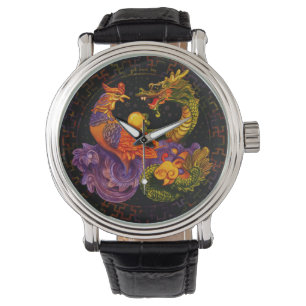 Relógio Phoenix e Dragon - em cores