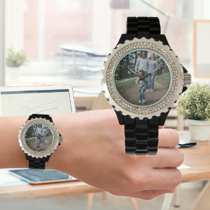 Relógio PHOTO Watch Wife Husband Crianças Pets Família