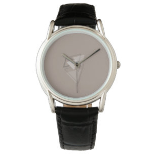 Relógio Piada de triângulos geométricos monocromáticos 