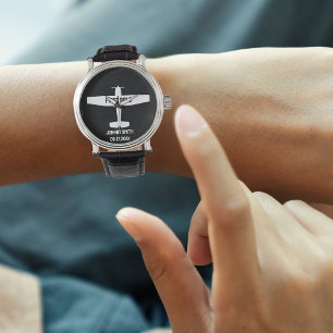 Relógio Piloto de estudante Primeiro Avião Solo Aviação Ne