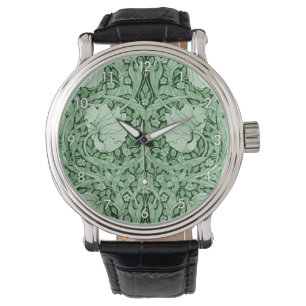 Relógio Pimpernel Verde, William Morris