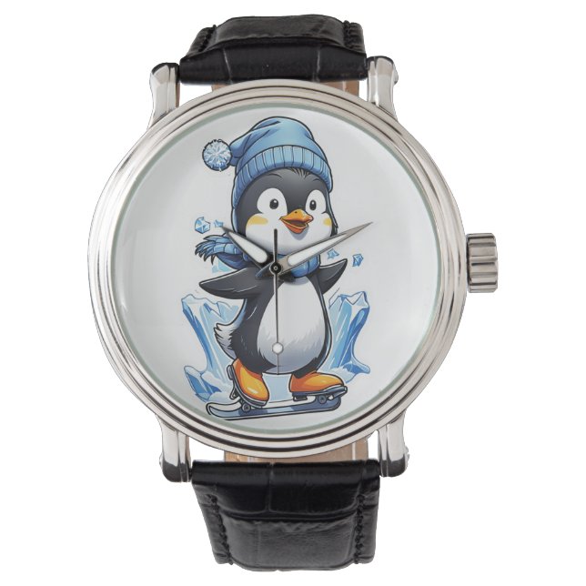 Relógio Pinguim-Pinguim-Espingarda De Gelo (Frente)