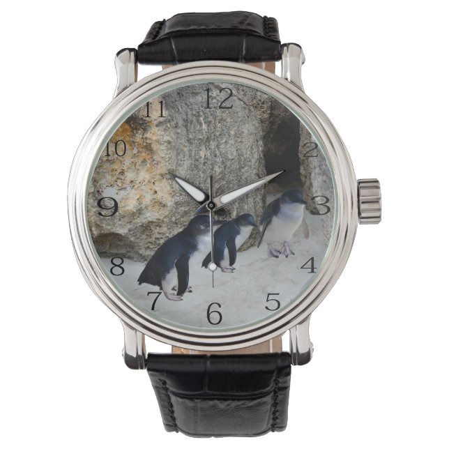 Relógio Pinguins Em Sua Casa De Praia, (Frente)