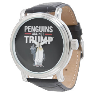 Relógio Pinguins Resistentes Contra Trump
