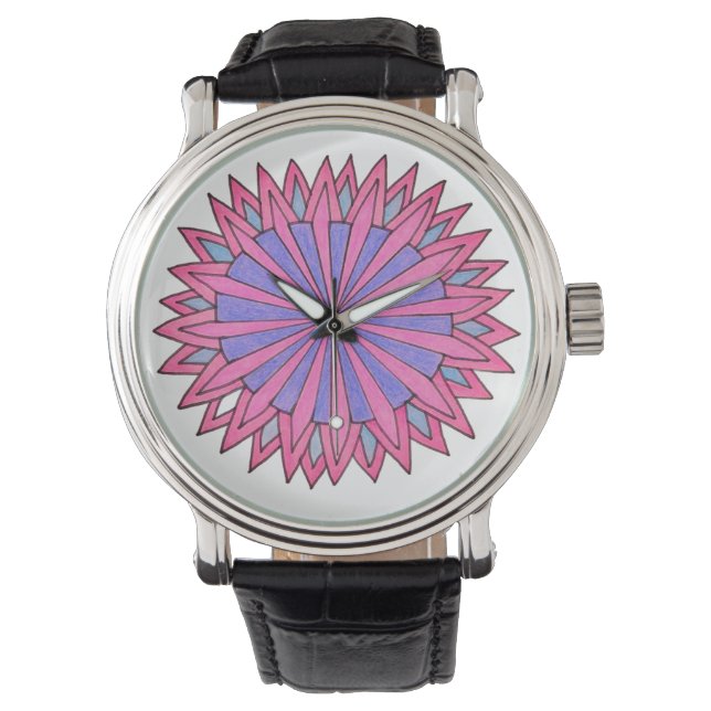 Relógio Pink Flowerburst (Frente)