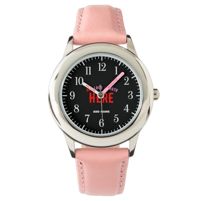 RELÓGIO PINK PERSONALIZÁVEL MODERNO VERIFICADO COM MARCA (Frente)