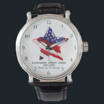 Relógio *~* Pintado Militar Bandeira Azul Vermelha Veteran<br><div class="desc">* STAR SHAPE Watercolor Mão Pintada Patriótica Esportes Modernos Esturpados com a Monitorização Americana da Bandeira com um Relógio de Pulso Negro. * Este design apresenta a bandeira americana Flag American também conhecida como Velha Glória e Estrelas e Stripes. Está na forma de uma STAR. Esta design de Bandeira Americana...</div>