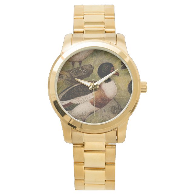 Relógio Pintura colorida de patos (Frente)
