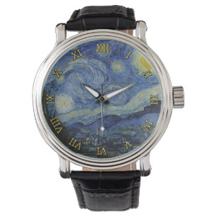 Relógio Pintura de Starry Night Vincent van Gogh