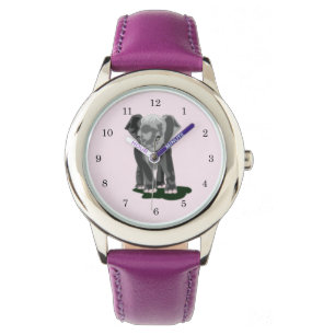 Relógio Pintura do Little Elephing Watch