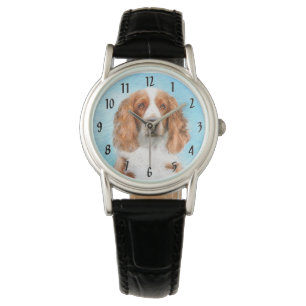 Relógio Pintura do Welsh Springer Spaniel - Arte Original