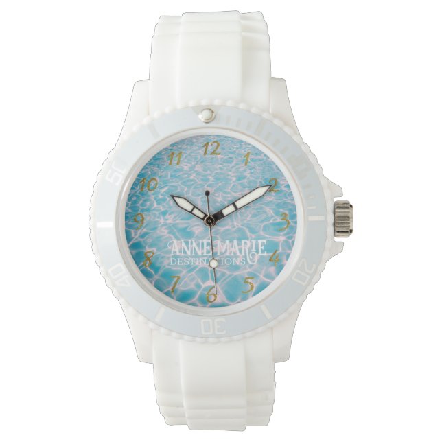 Relógio Piscina de Verão Soarinho Aquático Personalizada (Frente)
