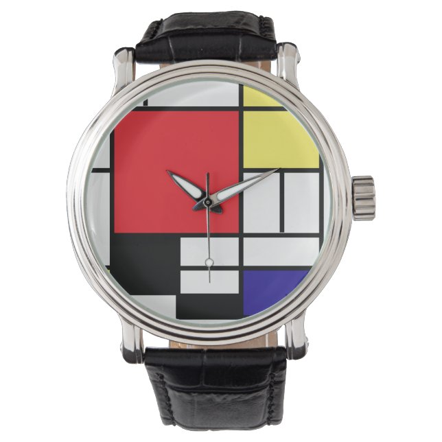 Relógio PixDezines Mondrian Art (Frente)