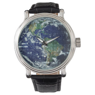 Relógio Planeta Mãe Terra Globe Geométrico World Art
