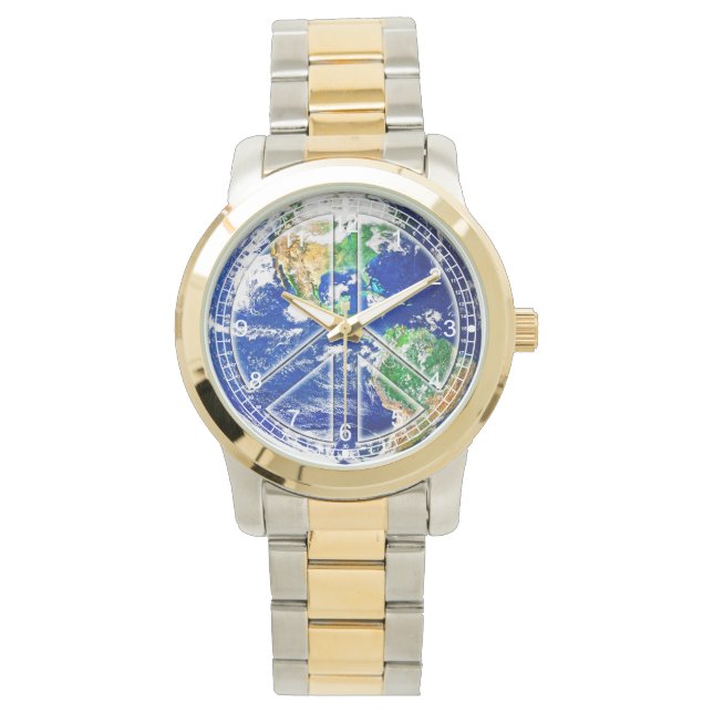 Relógio Planeta Terra - World Peace Watch (Frente)