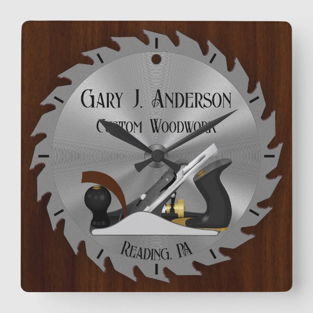 Relógio Planilha de Folha de Serra Personalizada (Frente)