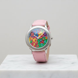 Relógio Playful 3D Cute Blue Robot Watch for Kids Birthday