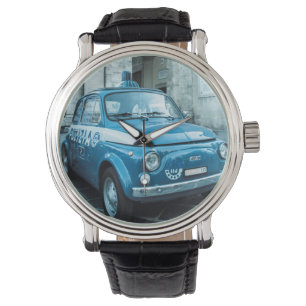 Relógio Polícia de Fiat 500 Cinquecento em Roma, Itália,