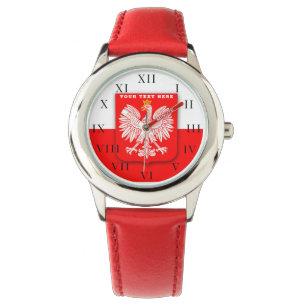 Relógio Polônia Águia Polska Polski Flag Emblem