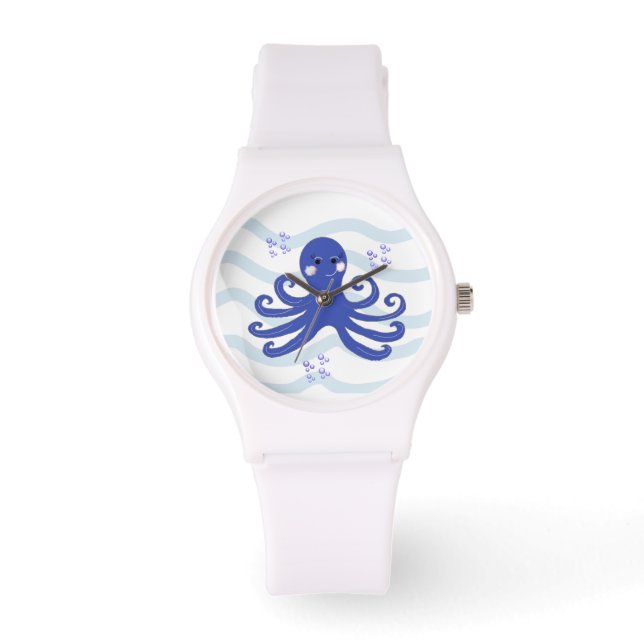 Relógio Polvo Azul Caprichoso do Mar (Frente)