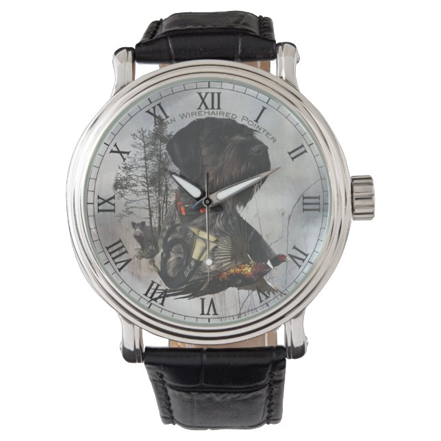 Relógio Ponteiro alemão Wirehaired (Frente)