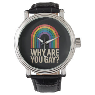 Relógio Por Que Você É Gay Piadista Arco-Íris Orgulho LGBT
