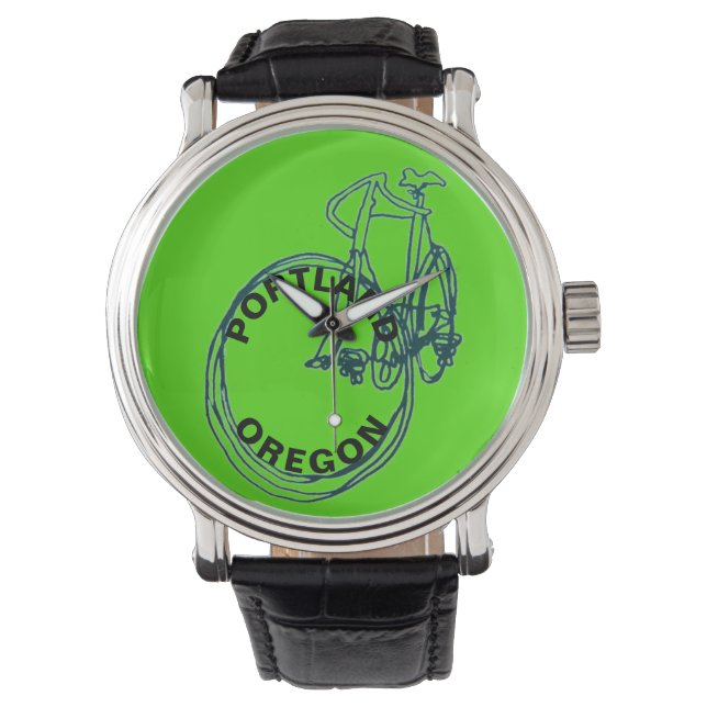 Relógio Portland Oregon Bicycle Mens Watch (Frente)