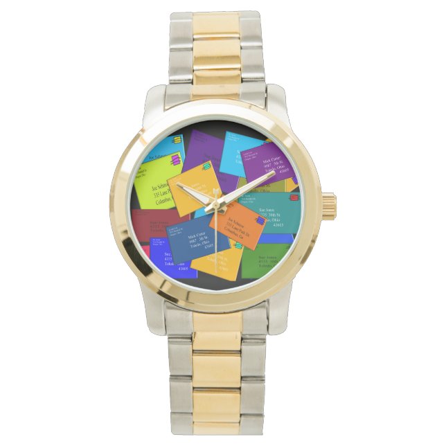 Relógio Postal Worker Watch Letters Design nº 3 (Frente)