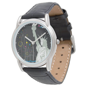 Relógio Poster de viagens Para Voar Northwest Airlines