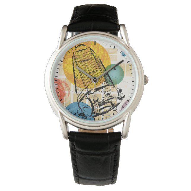 Relógio Poster do telescópio espacial Kepler. (Frente)