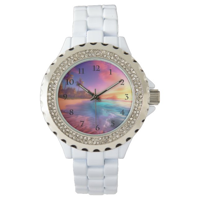 Relógio Praia Colorida de Dreamy (Frente)