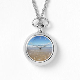 Relógio Praia Em Soulac Sur Mer France Necklace Watch