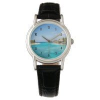 Praia Tropical Azul Gemida com Huts Atchados