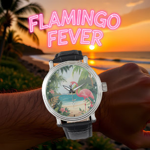 Relógio Praia Tropical do Flamingo