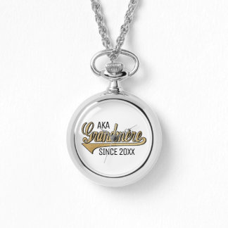 Relógio Prata de enrolar feminina assistindo vovó/vovó