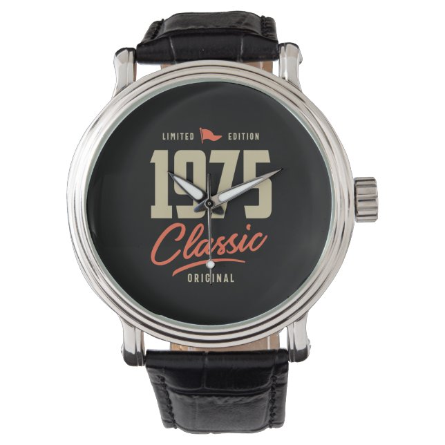 Relógio Presente clássico de aniversário de 1975 (Frente)