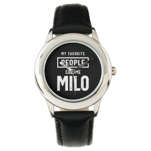 Relógio Presente de Aniversário do Nome Personalizado Milo