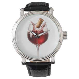 Relógio Presente de Casamento Elegante Salpico de Vinho Am