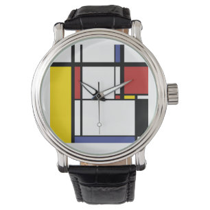 Relógio Presente de frascos - Piet Mondrian