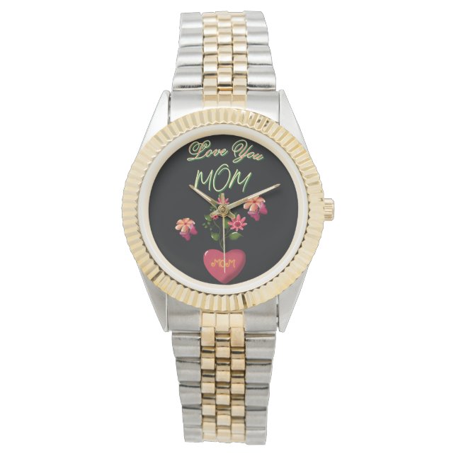Relógio Presente floral personalizado e customizado para o (Frente)