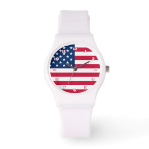 Relógio Presente Patriótico do American Flag Watch