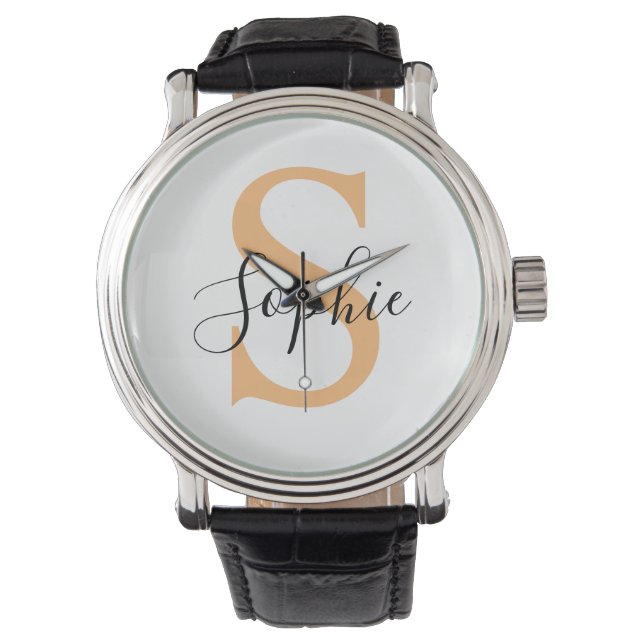Relógio Presente Personalizado com Nome em Letra Elegante (Frente)