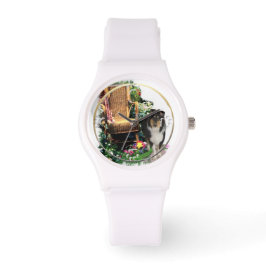 Relógio Presentes de Arte Collie em Triores Rough