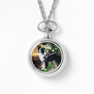 Relógio Presentes de Arte de Collie de Borda