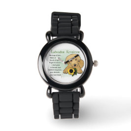 Relógio Presentes de Puppy do Laboratório Amarelo Heritage