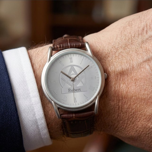 Relógio Presentes Maçônicos Personalizados | Irmandade Maç (Personalized Masonic Gifts | Freemason Brotherhood Watch)