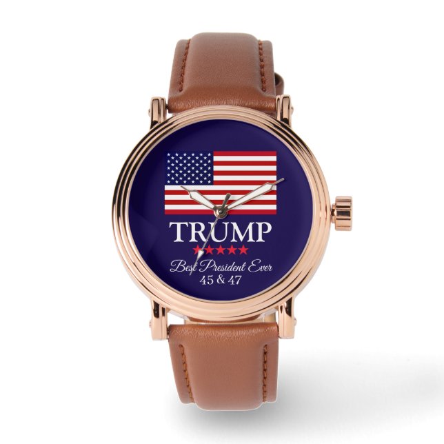 RELÓGIO PRESIDENT DONALD TRUMP BEST PRESIDENT EVER WATCH (Frente)