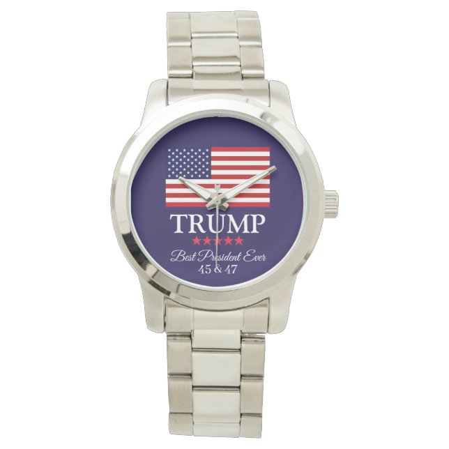 RELÓGIO PRESIDENTE DONALD TRUMP MELHOR PRESIDENTE DE TODOS (Frente)