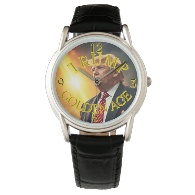 RELÓGIO PRESIDENTE DONALD TRUMP OURO AGE (Frente)