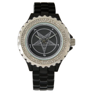 Relógio Preto/branco de Baphomet